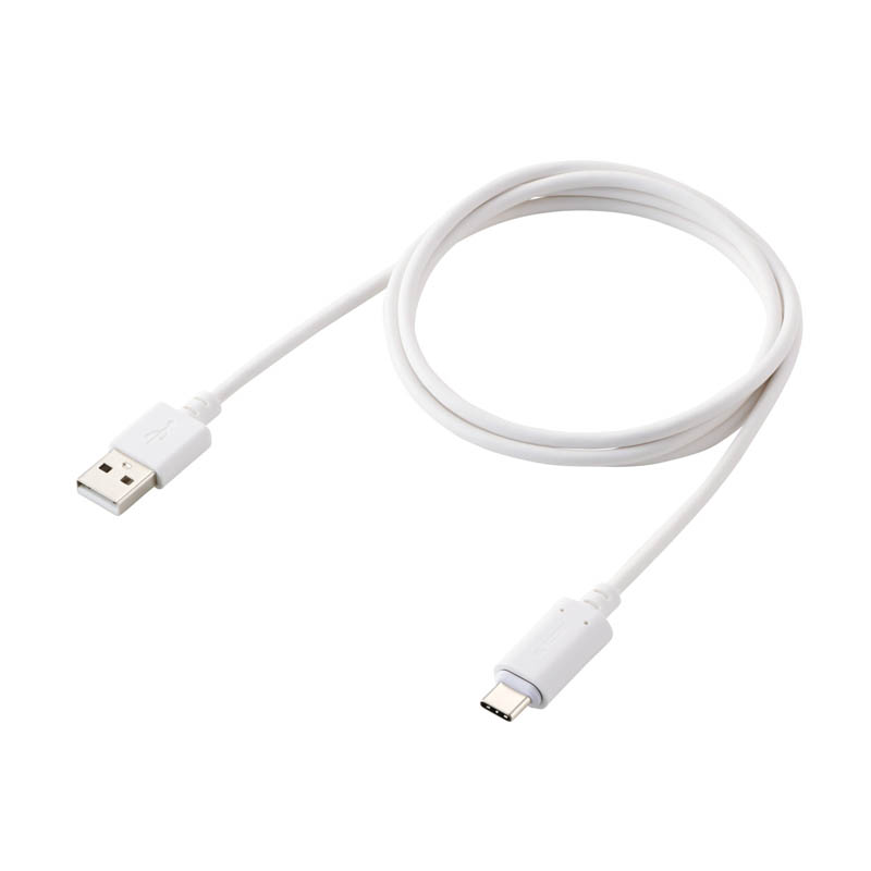 USB-A to USB Type-Cケーブル 着脱式 マグネット 最大15W ブレーカー搭載 1.0m ホワイト