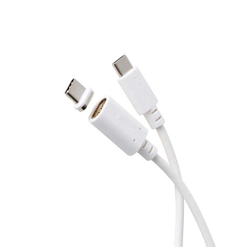 ピタッとマグネットケーブル(USB Type-C(TM) - USB Type-C｜60W) 1.0m ホワイト