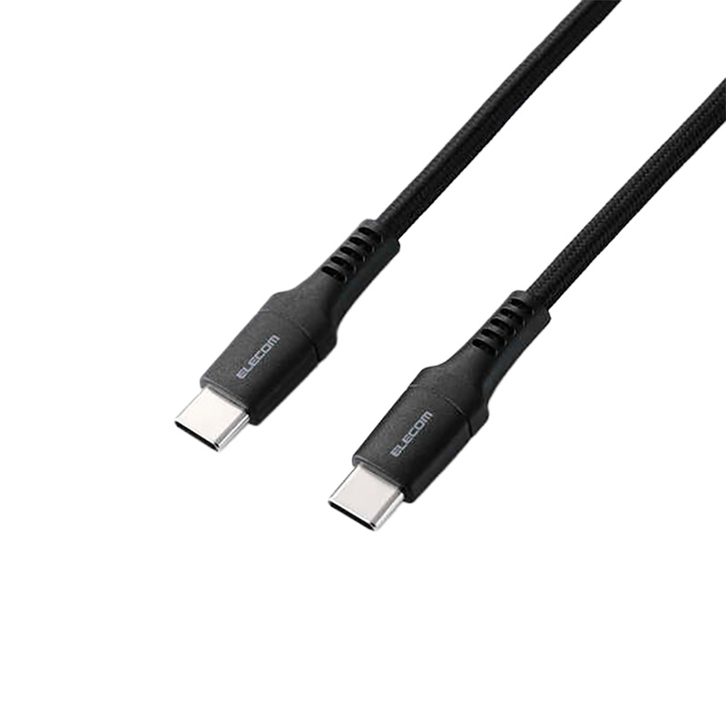 USB2.0ケーブル(USB Type-C(TM) - USB Type-C｜240W｜高耐久) 1.0m ブラック