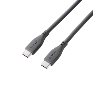 USB2.0ケーブル(USB Type-C(TM) - USB Type-C｜240W｜なめらか) 1.0m グレー