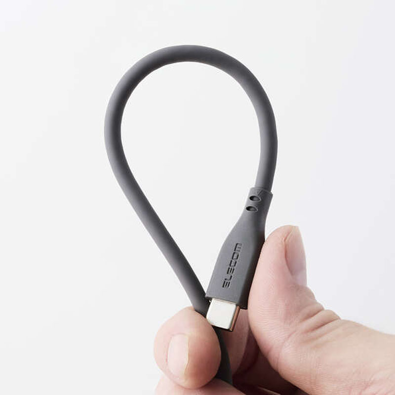 USB2.0ケーブル(USB Type-C(TM) - USB Type-C｜240W｜なめらか) 1.0m グレー