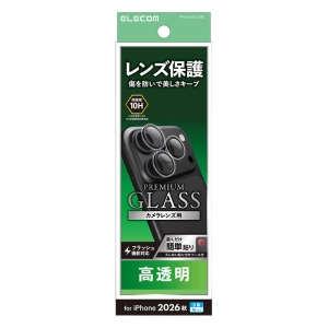 ELECOM カメラレンズガラスフィルム クリア PM-A26CFLLGBK