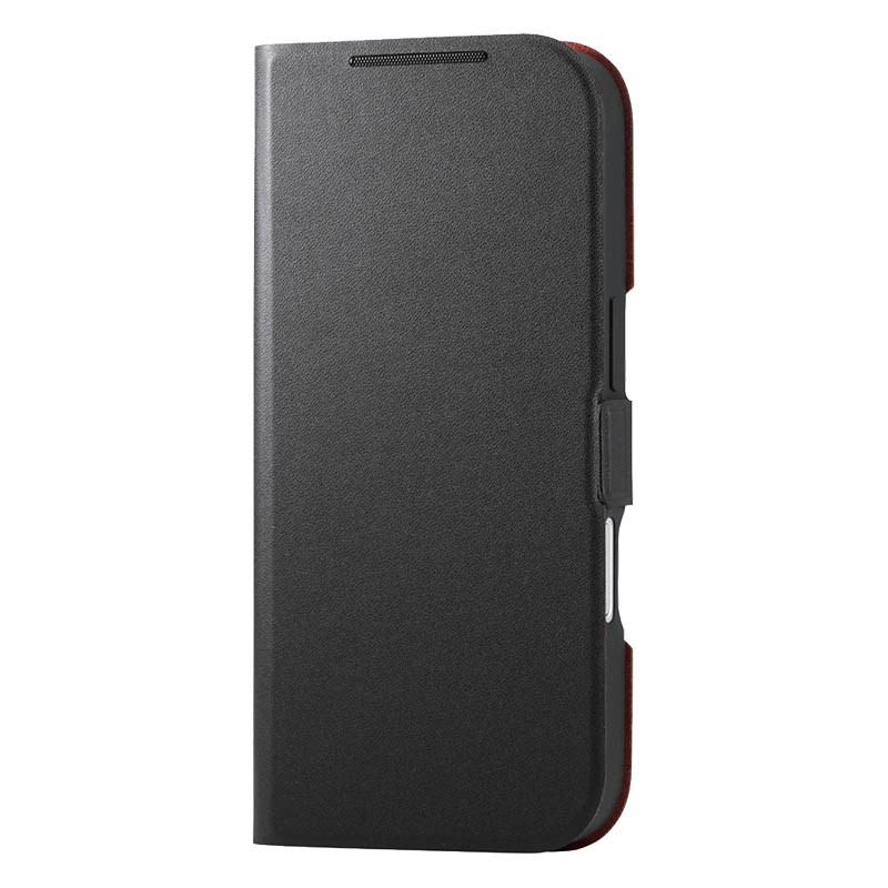 ELECOM 手帳型ケース 極限 薄型 磁石付 ブラック PM-A26CPLFUKBK