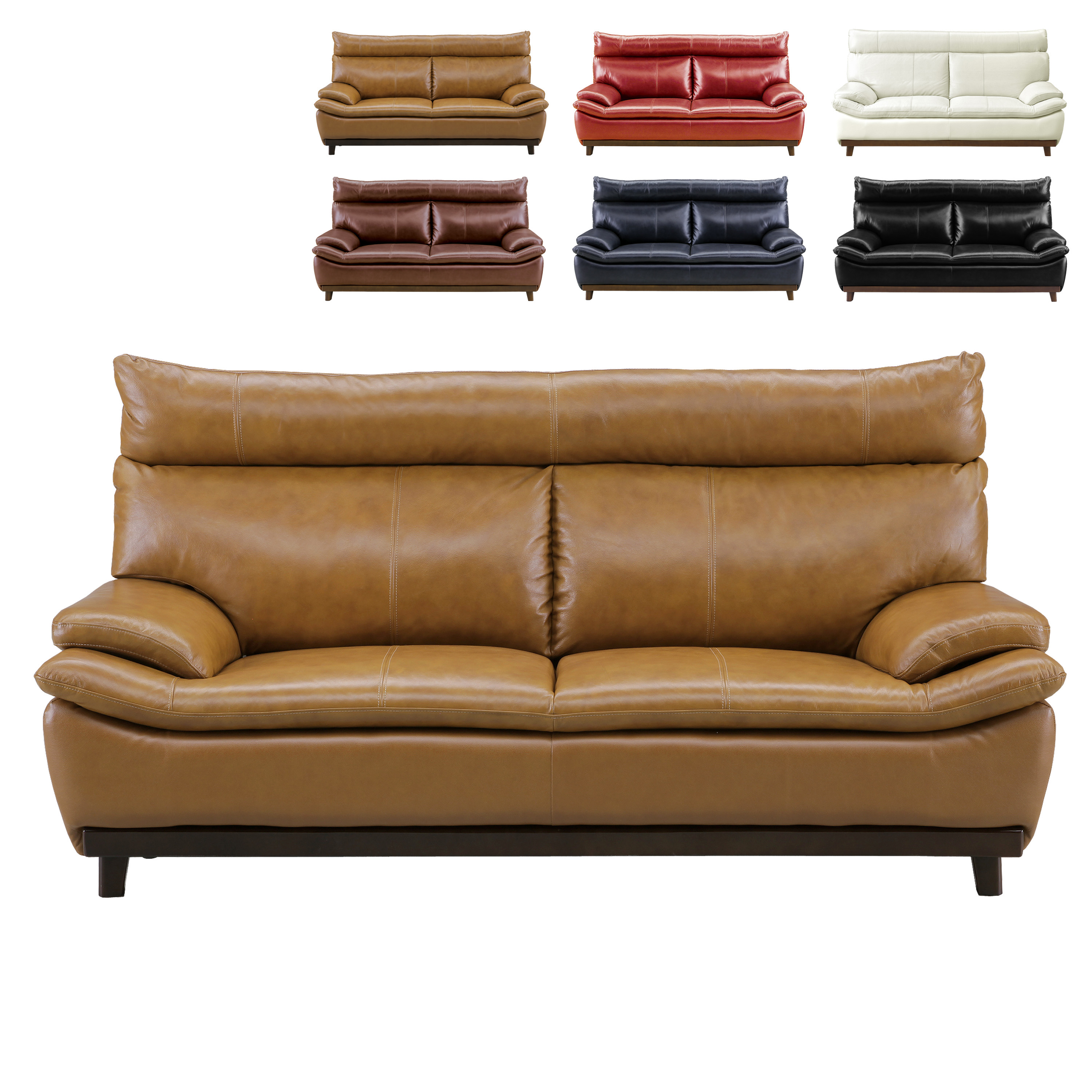 ■【関家具】3人掛けソファ ミラージュⅢ 本革｜合成皮革 幅189×奥行88×高さ97cm