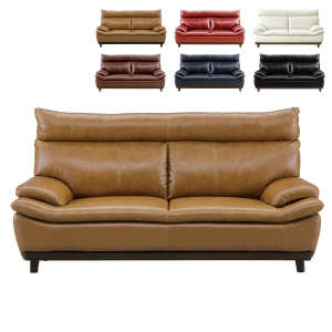 ■【関家具】3人掛けソファ ミラージュⅢ 本革｜合成皮革 幅189×奥行88×高さ97cm