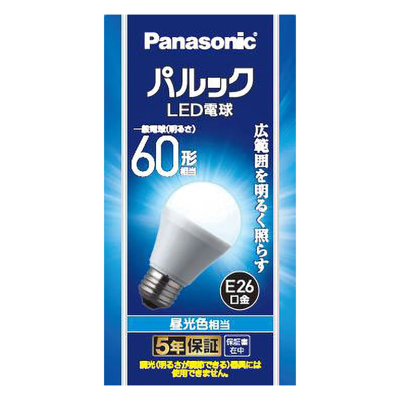LED電球一般電球60W形相当昼光色タイプ LDA7DGK6 Panasonic 