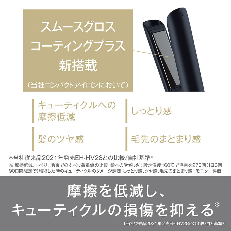 コンパクトストレートアイロン EH-HV2A-K