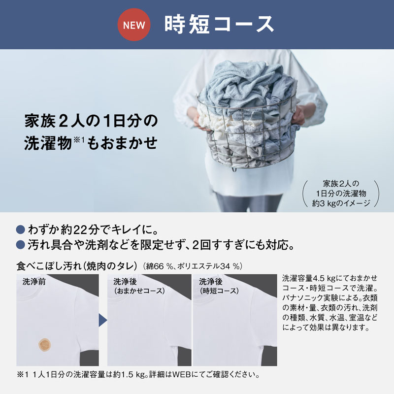 7kg 縦型全自動洗濯機(NA-FA7H3-C) ナチュラルベージュ