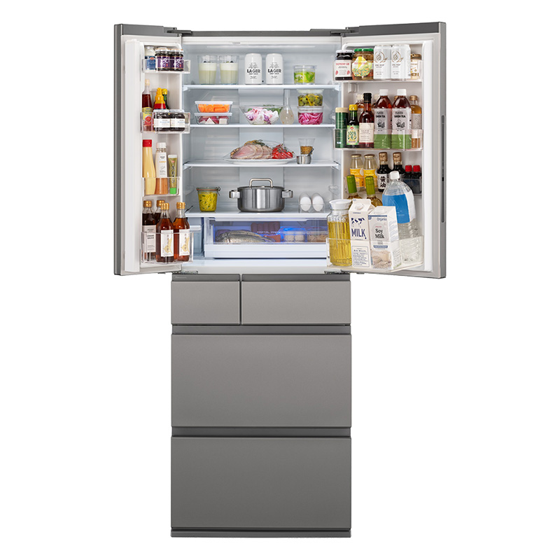 【お取り寄せ商品】542L 6ドア 冷蔵庫 フレンチドア(両開き) シルバー NR-F54EY2-S