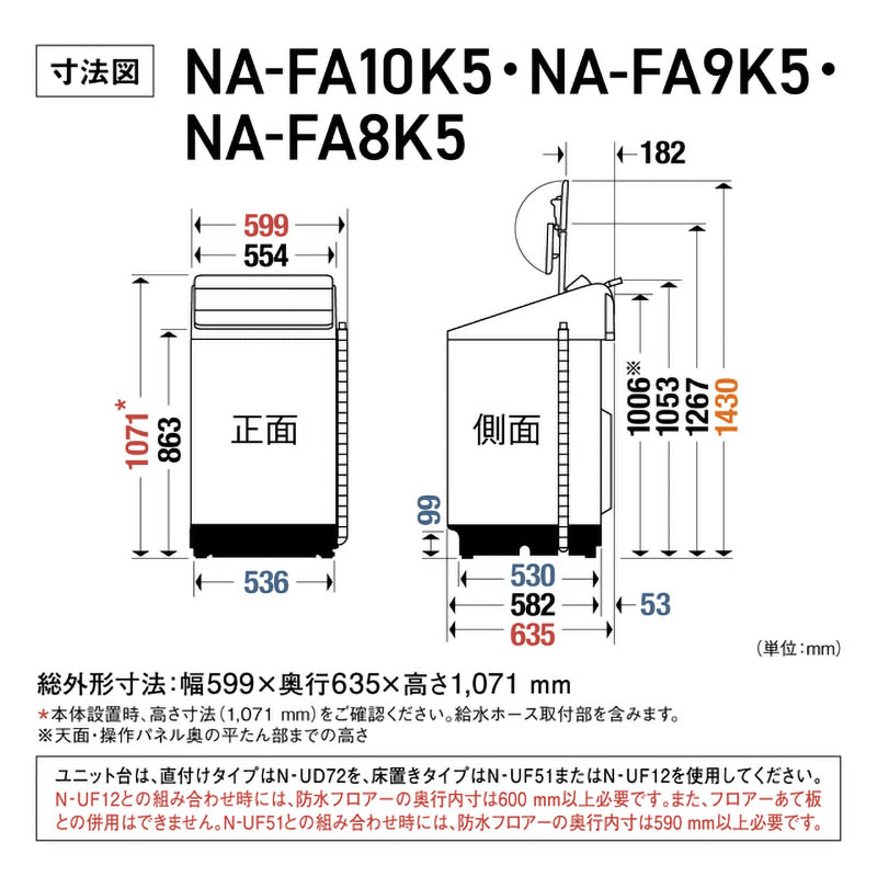 【お取り寄せ商品】8kg 全自動縦型洗濯機 NA-FA8K5-W