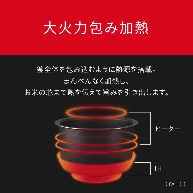 可変圧力IHジャー炊飯器 5.5合 おどり炊き ブラック SR-N310D-K