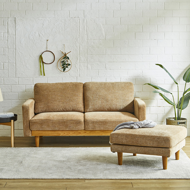 ■【関家具】2人掛けソファ シュリンプ ファブリック 幅156×奥行85×高さ80cm