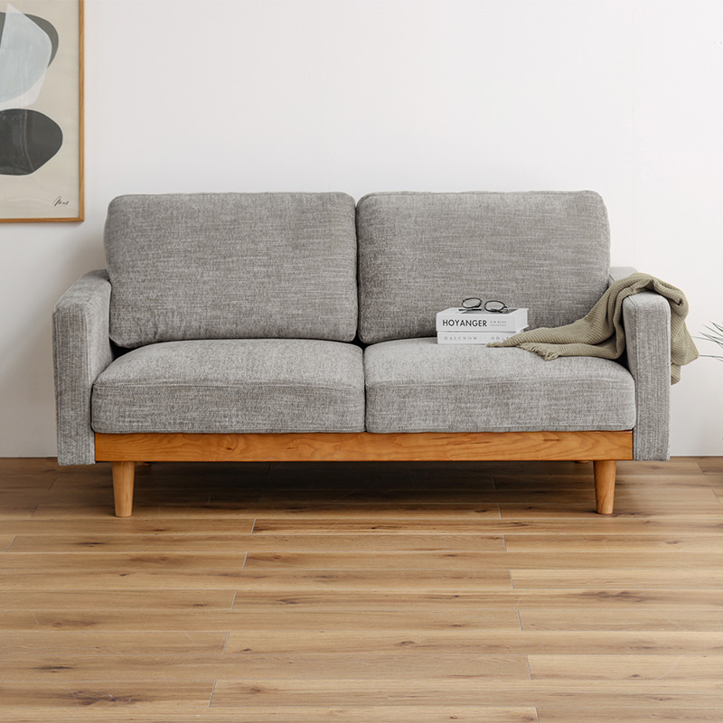 ■【関家具】2人掛けソファ シュリンプ ファブリック 幅156×奥行85×高さ80cm