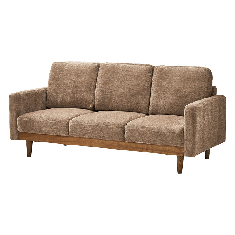 ■【関家具】3人掛けソファ シュリンプ ファブリック 幅180×奥行85×高さ80cm