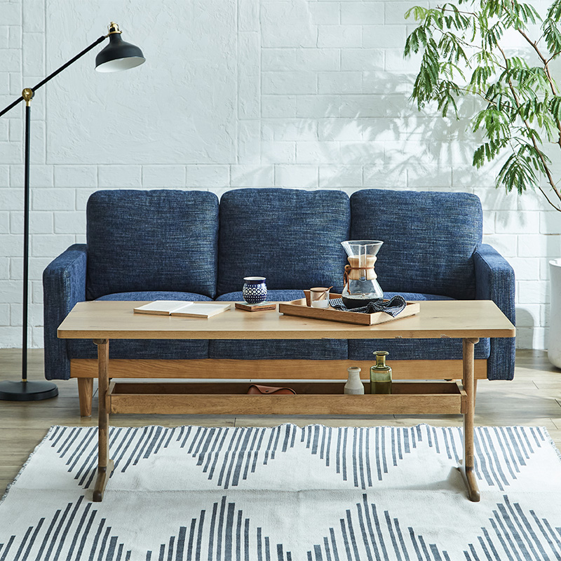 ■【関家具】3人掛けソファ シュリンプ ファブリック 幅180×奥行85×高さ80cm