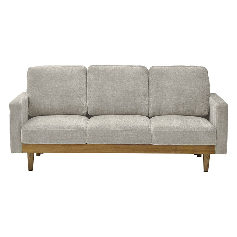 ■【関家具】3人掛けソファ シュリンプ ファブリック 幅180×奥行85×高さ80cm