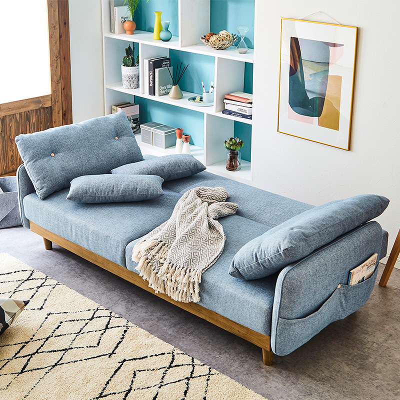 ■【関家具】ソファベッド ノイン ファブリック 幅198×奥行100×高さ71cm