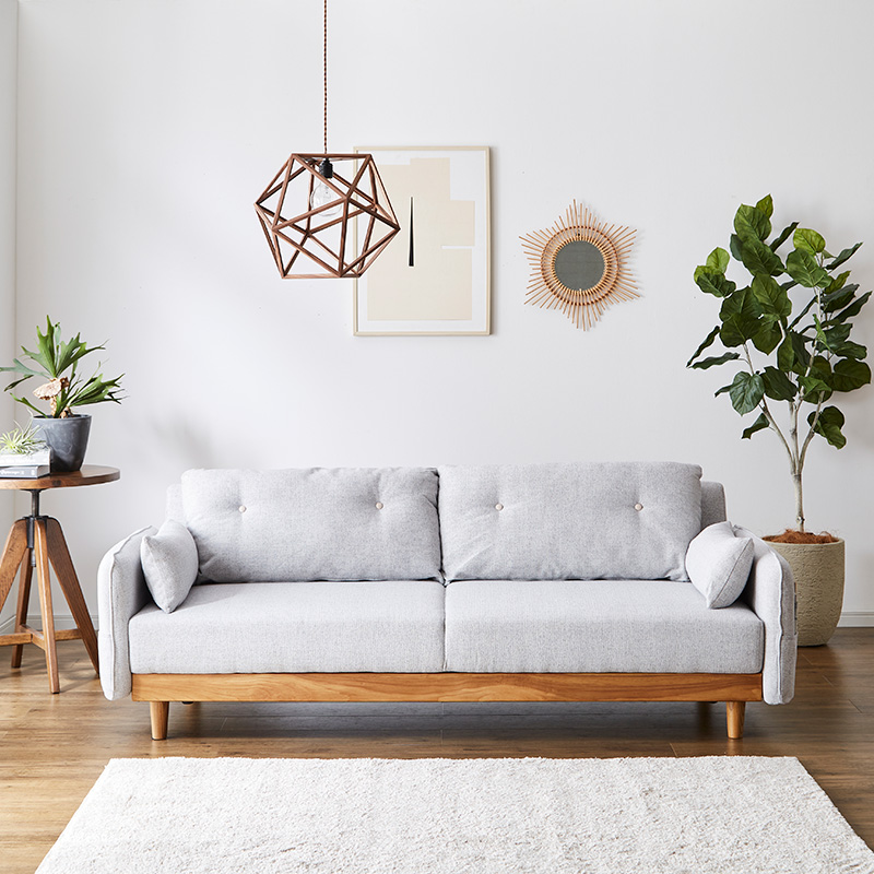 ■【関家具】ソファベッド ノイン ファブリック 幅198×奥行100×高さ71cm