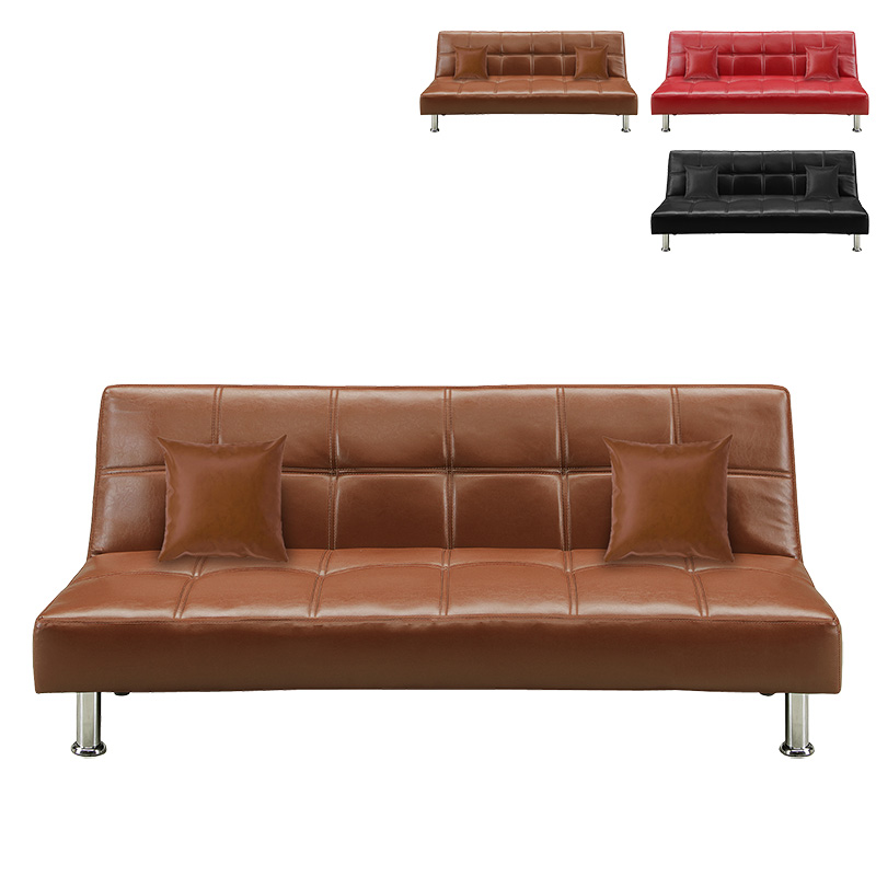 ■【関家具】ソファベッド ネロ 合成皮革 幅165×奥行80×高さ70cm