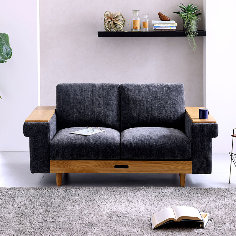 ■【関家具】2人掛けソファ マッシュⅡ ファブリック 幅158×奥行88×高さ77cm