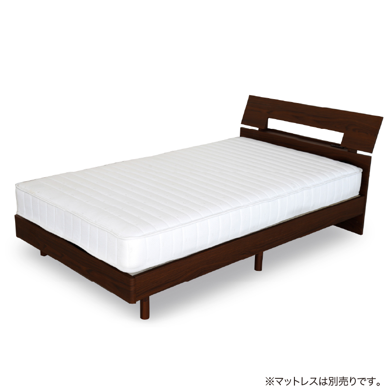 【関家具】■セミダブルベッド オセロット すのこ 宮付き W122×D207.1×H80cm