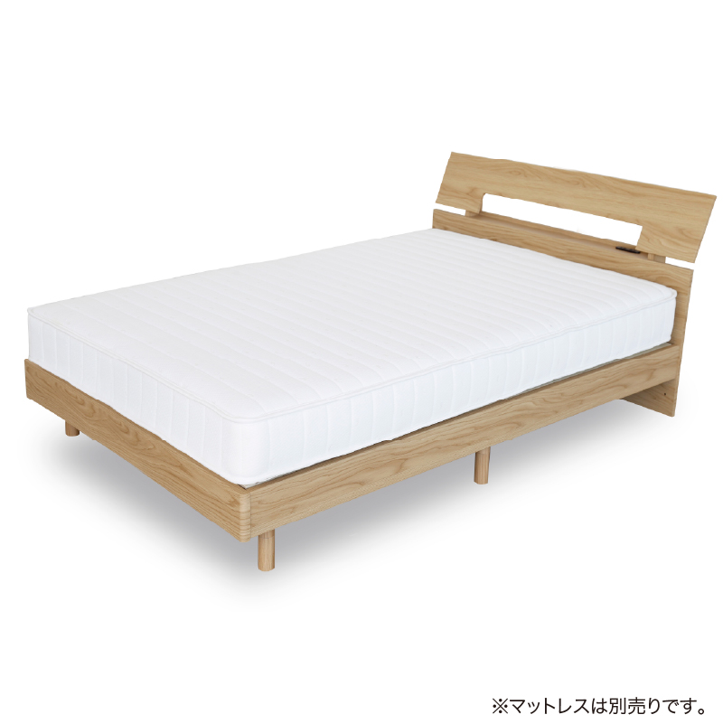 【関家具】■ダブルベッド オセロット すのこ 宮付き W142×D207.1×H80cm