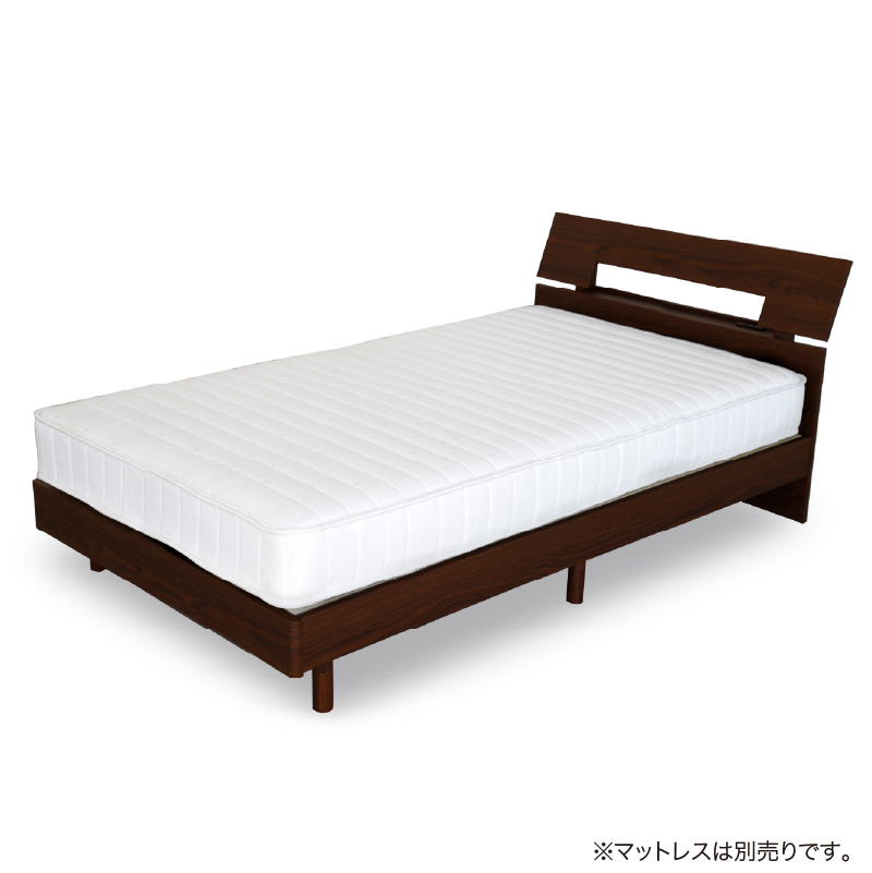 【関家具】■ダブルベッド オセロット すのこ 宮付き W142×D207.1×H80cm