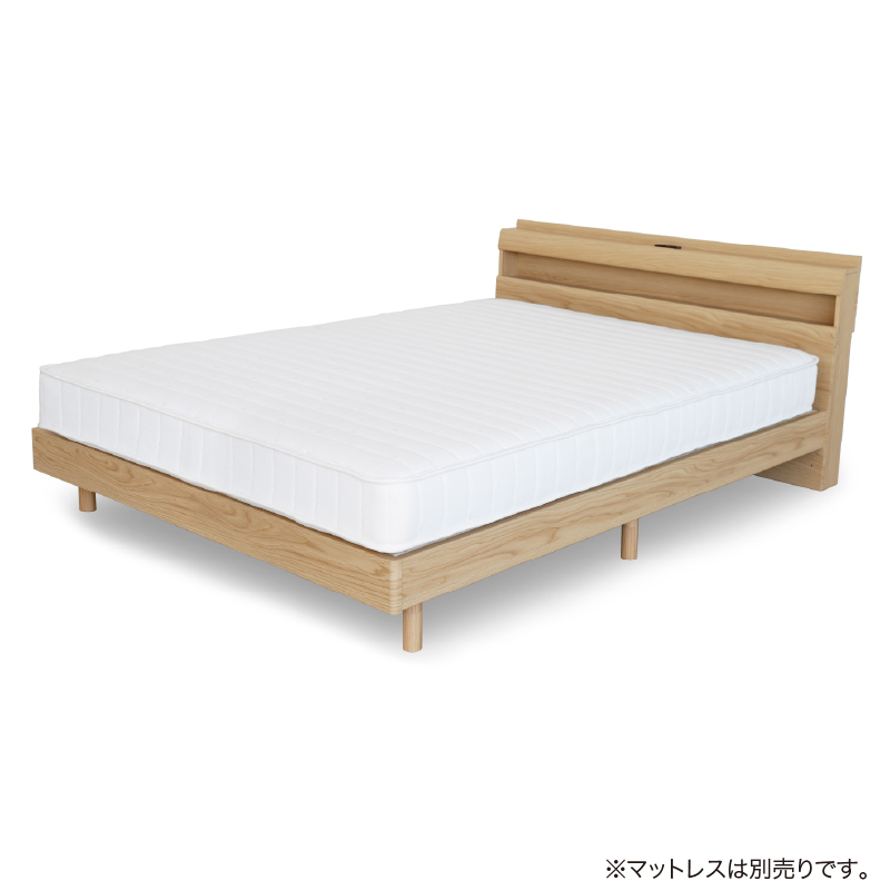 【関家具】■ダブルベッド リキッド2 すのこ 宮付き W142×D209.5×H78cm
