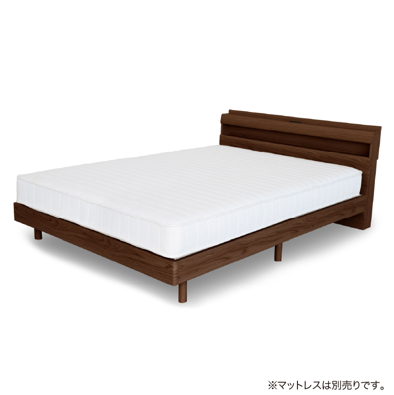 【関家具】■ダブルベッド リキッド2 すのこ 宮付き W142×D209.5×H78cm