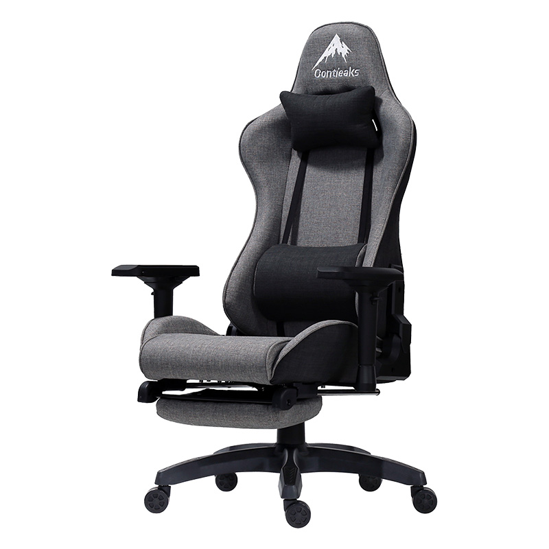 ■【関家具】ゲーミングチェア シャスティーナV3 オットマン付き Contieaks(コンティークス) グレー
