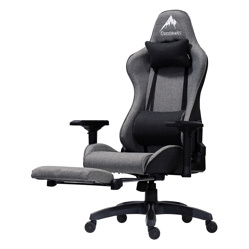 ■【関家具】ゲーミングチェア シャスティーナV3 オットマン付き Contieaks(コンティークス) グレー