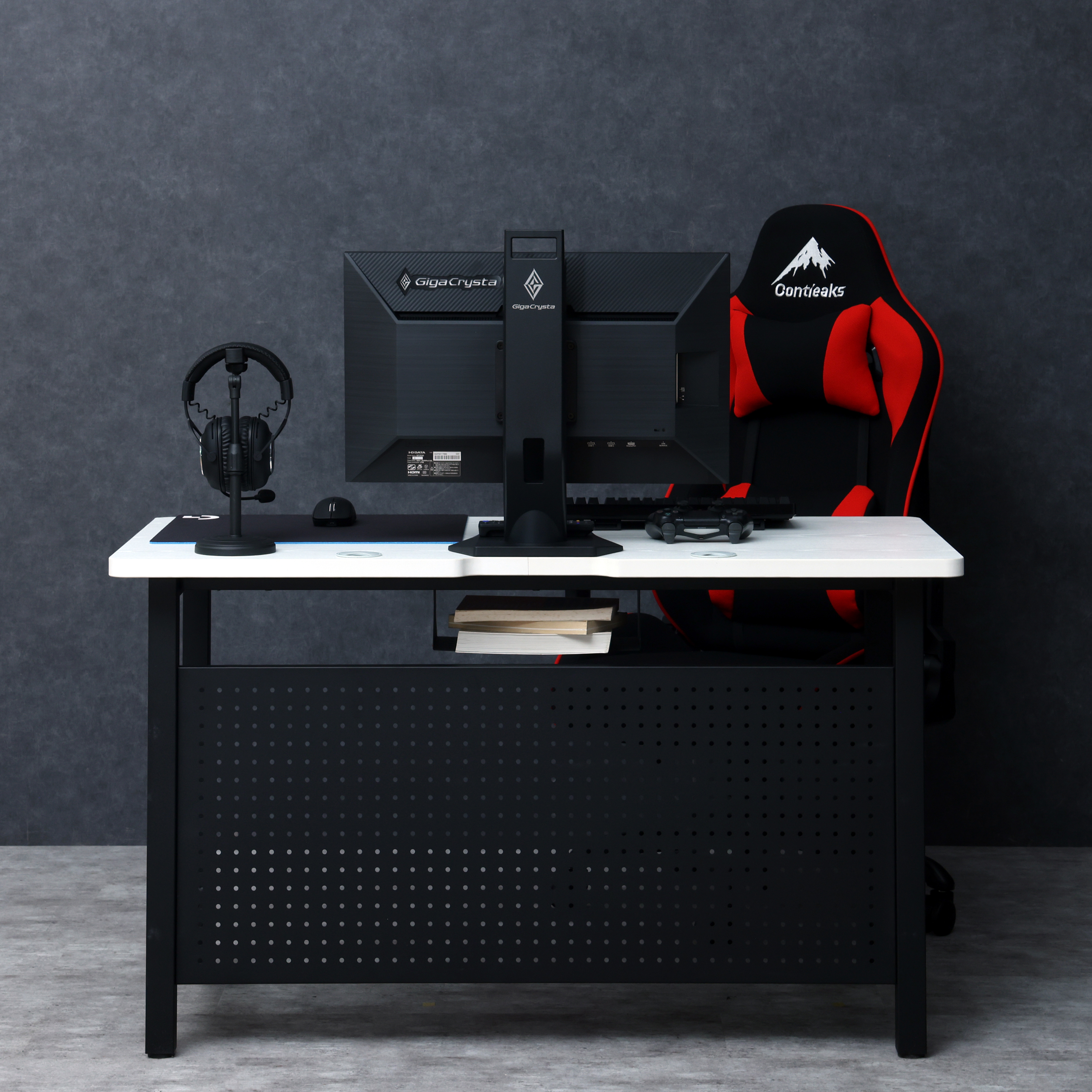 【関家具】■ゲーミングデスク ズマック W120×D60×H70cm Contieaks(コンティークス) ホワイト