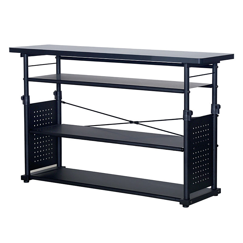 【関家具】■ゲーミング昇降ラック CTG-R120 BK W120×D35×H68-95.5cm Contieaks(コンティークス) ブラック