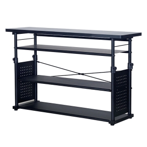 【関家具】■ゲーミング昇降ラック CTG-R120 BK W120×D35×H68-95.5cm Contieaks(コンティークス) ブラック