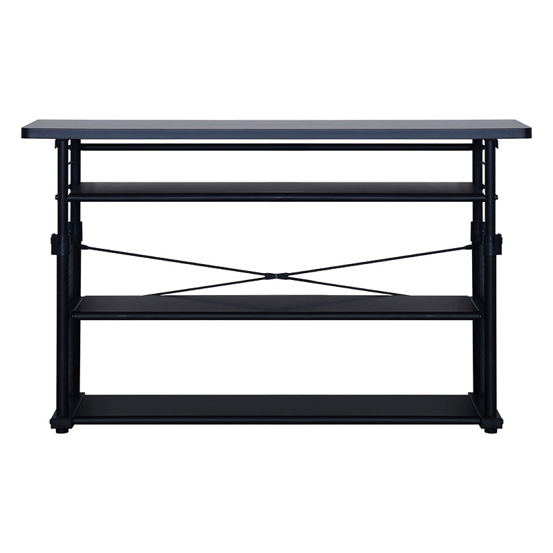 【関家具】■ゲーミング昇降ラック CTG-R120 BK W120×D35×H68-95.5cm Contieaks(コンティークス) ブラック