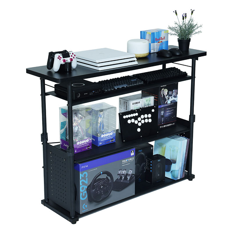 【関家具】■ゲーミング昇降ラック CTG-R120 BK W120×D35×H68-95.5cm Contieaks(コンティークス) ブラック