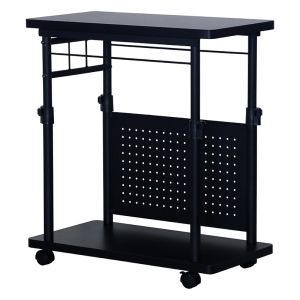 【関家具】■ゲーミング昇降ワゴン CTG-W BK W35×D65×H68-95.5cm Contieaks(コンティークス) ブラック