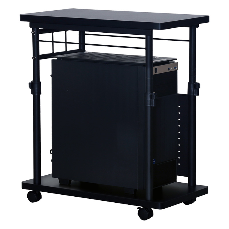 【関家具】■ゲーミング昇降ワゴン CTG-W BK W35×D65×H68-95.5cm Contieaks(コンティークス) ブラック