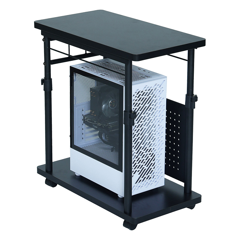 【関家具】■ゲーミング昇降ワゴン CTG-W BK W35×D65×H68-95.5cm Contieaks(コンティークス) ブラック