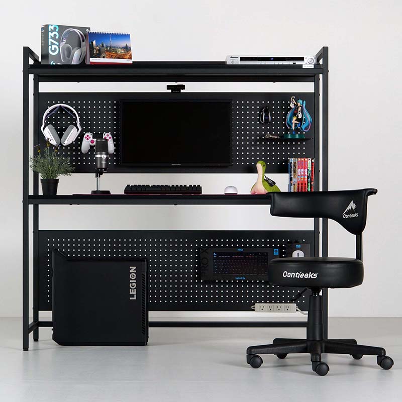 【関家具】■ゲーミングラック セクターV3 W120×D40×H140cm Contieaks(コンティークス) ブラック