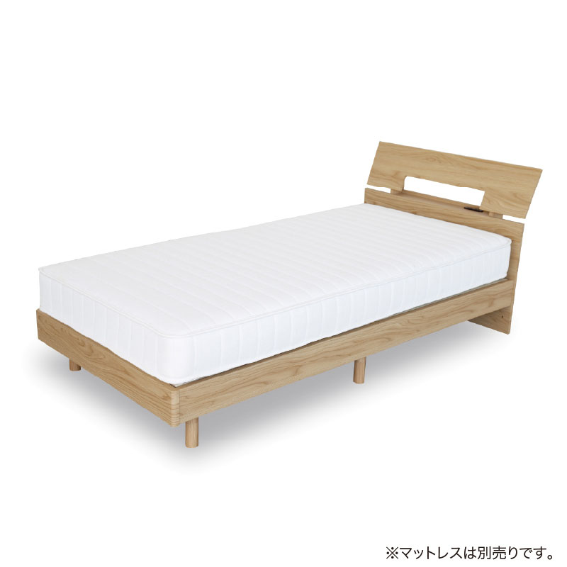 ■【関家具】シングルベッド オセロット3 すのこ 宮付き 幅98×奥行207.1×高さ80cm