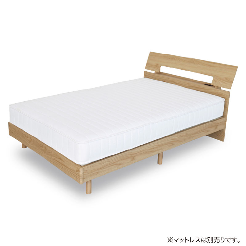 ■【関家具】セミダブルベッド オセロット3 すのこ 宮付き 幅122×奥行207.1×高さ80cm