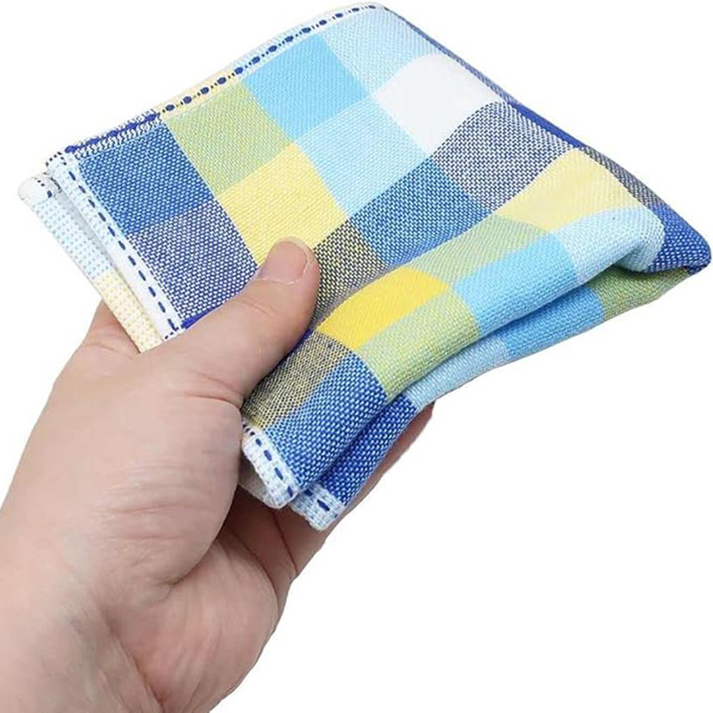 【お取り寄せ商品】はらぺこあおむし プチタオル ガーゼ チェック 25×25cm ブルー