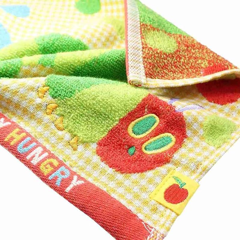【お取り寄せ商品】はらぺこあおむし プチタオル ハッピーフルーツ 25×25cm レッド