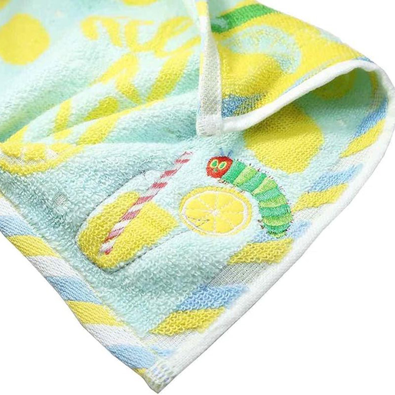 【お取り寄せ商品】はらぺこあおむし プチタオル レモネード 25×25cm ブルー