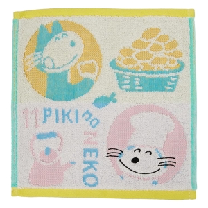 【お取り寄せ商品】11ぴきのねこ プチタオル コロッケスキ 25×25cm ホワイト