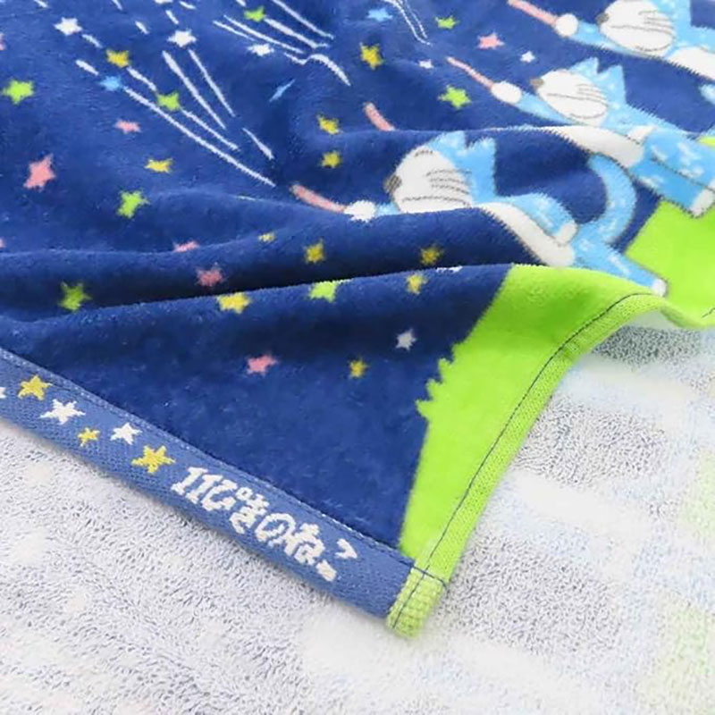 【お取り寄せ商品】11ぴきのねこ フェイスタオル 花火キラキラ 34×80cm ネイビー