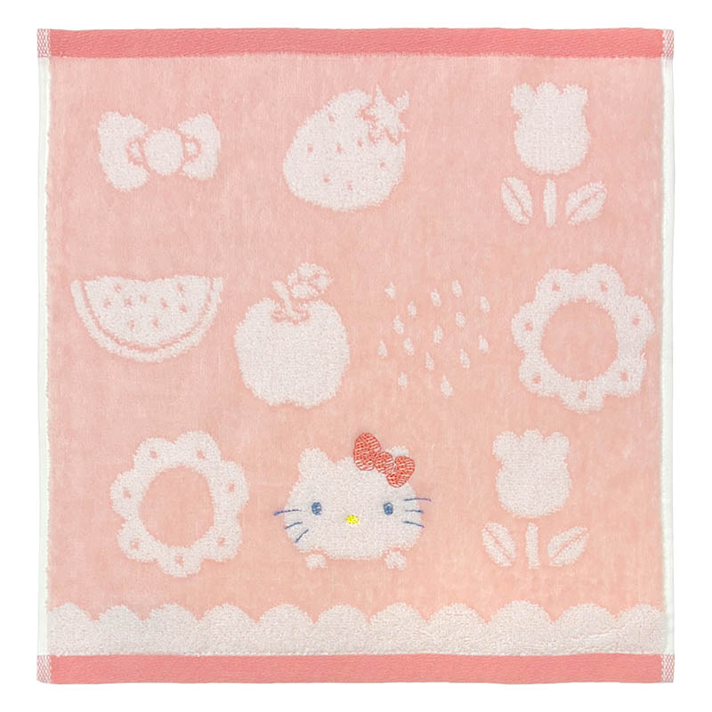 【お取り寄せ商品】ウォッシュタオル ハローキティ 33×35cm ピンク