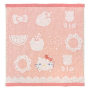 【お取り寄せ商品】ウォッシュタオル ハローキティ 33×35cm ピンク