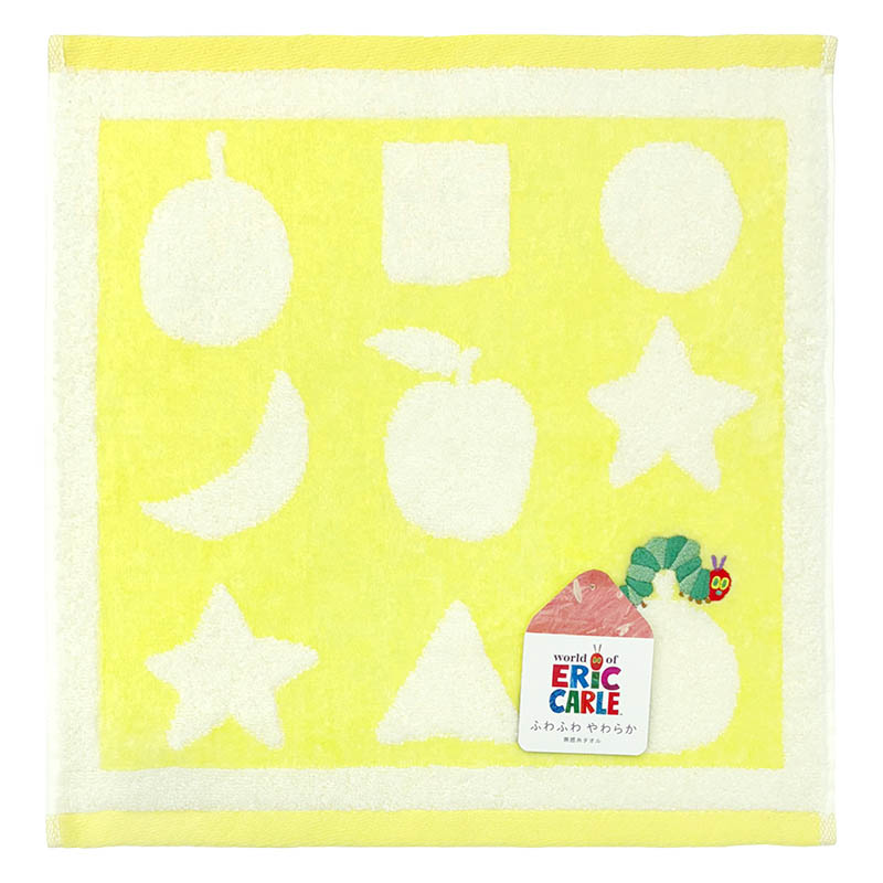 【お取り寄せ商品】ウォッシュタオル はらぺこあおむし 33×35cm イエロー